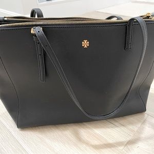 Tory Burch Black Emerson Top Zip Tote (NWOT)